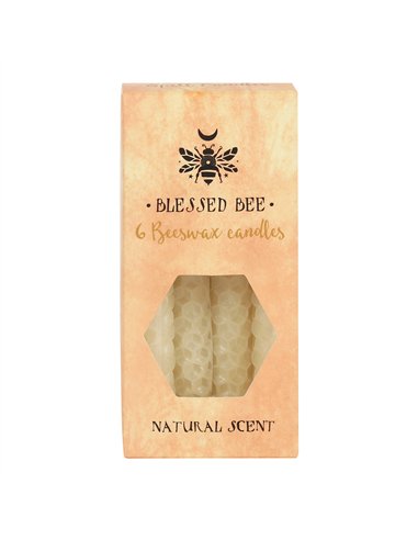 Set of 6 Cream Beeswax Spell Candles BW_48338