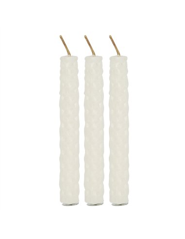 Set of 6 Cream Beeswax Spell Candles BW_48338