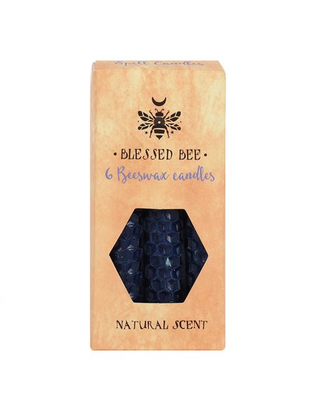 Set of 6 Blue Beeswax Spell Candles BW_48438 - pic 134682 | FastDaddyshop
