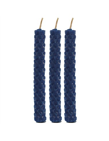 Set of 6 Blue Beeswax Spell Candles BW_48438