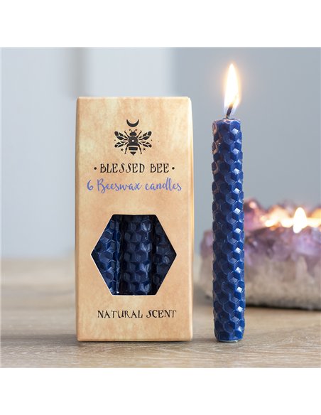 Set of 6 Blue Beeswax Spell Candles BW_48438 - pic 134685 | FastDaddyshop