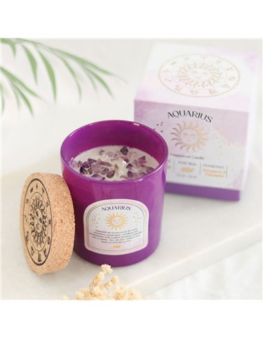 Aquarius Bergamot & Mandarin Gemstone Zodiac Candle CE_85723