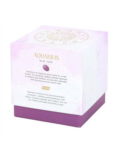 Aquarius Bergamot & Mandarin Gemstone Zodiac Candle CE_85723