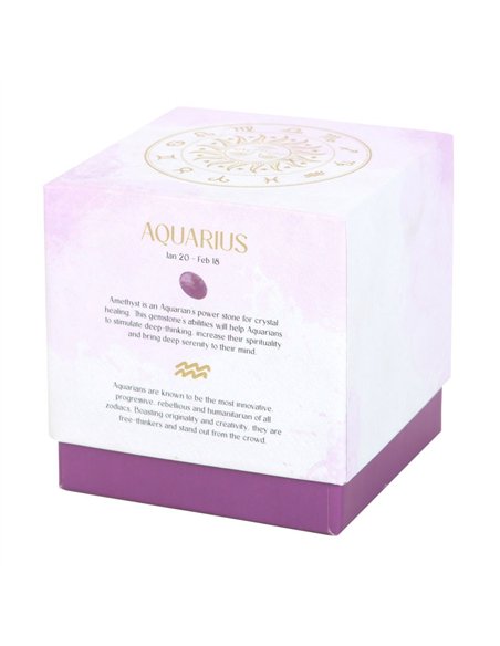 Aquarius Bergamot & Mandarin Gemstone Zodiac Candle CE_85723 - pic 134701 | FastDaddyshop
