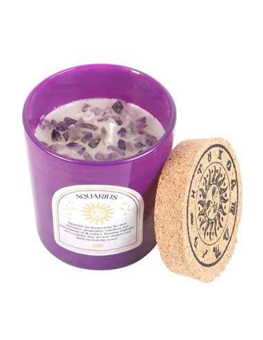 Aquarius Bergamot & Mandarin Gemstone Zodiac Candle CE_85723