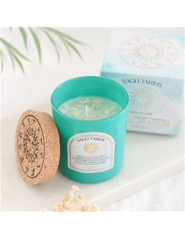 Sagittarius Ylang Ylang & Amber Gemstone Zodiac Candle CE_85923