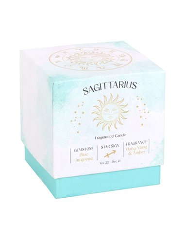 Sagittarius Ylang Ylang & Amber Gemstone Zodiac Candle CE_85923