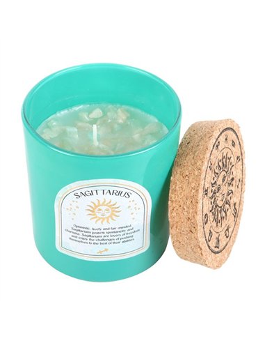 Sagittarius Ylang Ylang & Amber Gemstone Zodiac Candle CE_85923