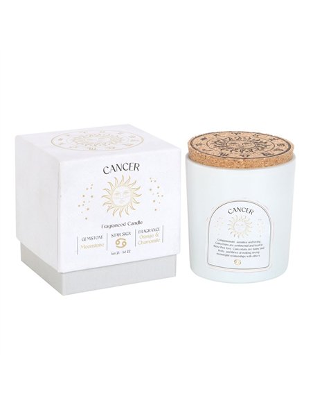 Cancer Orange & Chamomile Gemstone Zodiac Candle CE_86023 - pic 134713 | FastDaddyshop