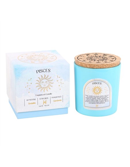 Pisces Gardenia Gemstone Zodiac Candle CE_86523 - pic 134718 | FastDaddyshop