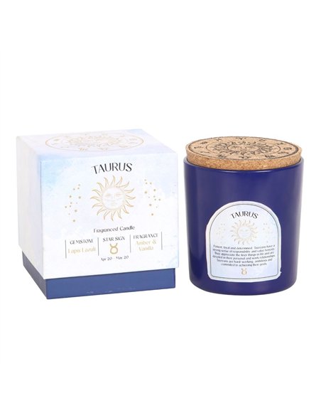 Taurus Amber & Vanilla Gemstone Zodiac Candle CE_86823 - pic 134721 | FastDaddyshop