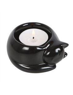 Black Cat Ceramic Tealight Candle Holder CH_25324