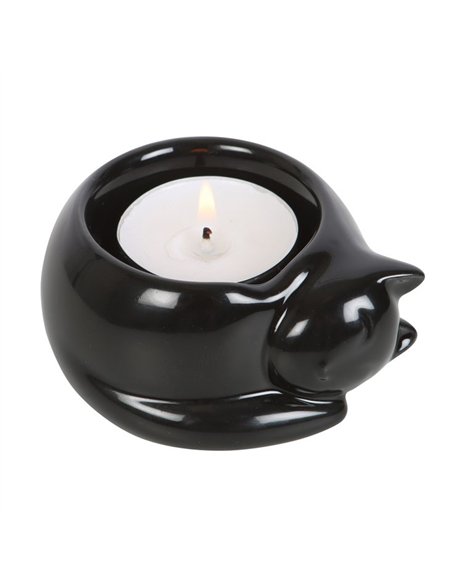 Black Cat Ceramic Tealight Candle Holder CH_25324 - pic 134727 | FastDaddyshop