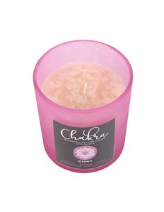 Crown Chakra Blackberry Crystal Chip Candle CK_28923