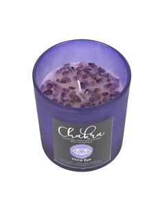 Third Eye Chakra Lavender Crystal Chip Candle CK_29023