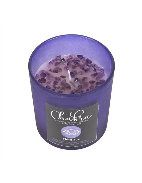 Third Eye Chakra Lavender Crystal Chip Candle CK_29023 - pic 134731 | FastDaddyshop