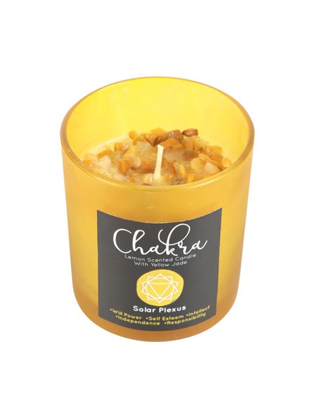 Solar Plexus Chakra Lemon Crystal Chip Candle CK_29323 - pic 134733 | FastDaddyshop