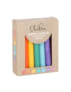 Pack of 14 Unscented Chakra Energy Candles CK_87124