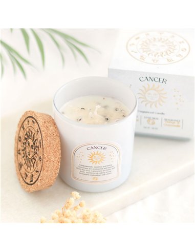Cancer Orange & Chamomile Gemstone Zodiac Candle CE_86023