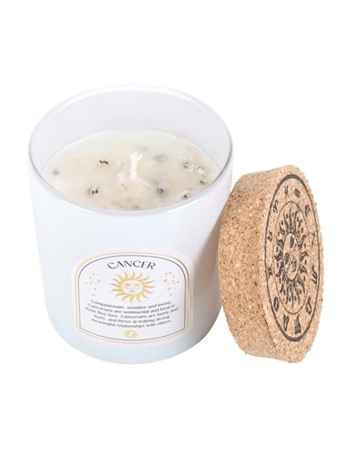 Cancer Orange & Chamomile Gemstone Zodiac Candle CE_86023