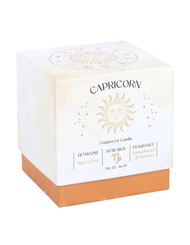 Capricorn Sandalwood & Jasmine Gemstone Zodiac Candle CE_86423