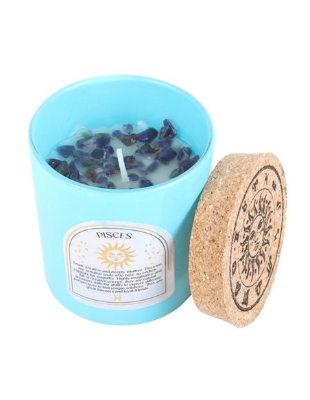 Pisces Gardenia Gemstone Zodiac Candle CE_86523 - pic 134778 | FastDaddyshop