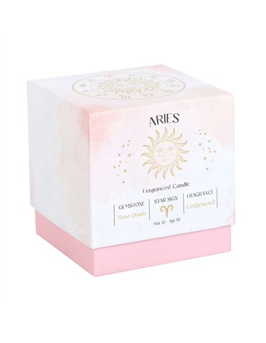 Aries Cedarwood Gemstone Zodiac Candle CE_86623