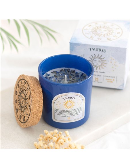 Taurus Amber & Vanilla Gemstone Zodiac Candle CE_86823 - pic 134787 | FastDaddyshop