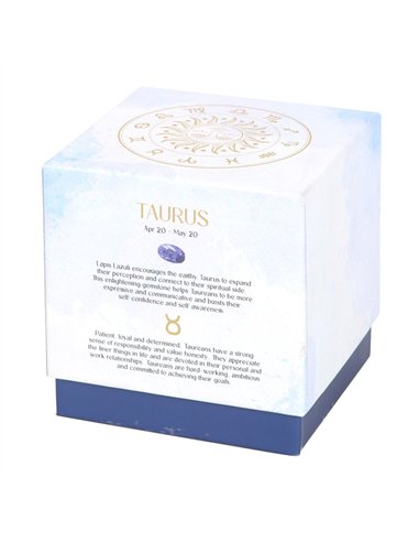 Taurus Amber & Vanilla Gemstone Zodiac Candle CE_86823