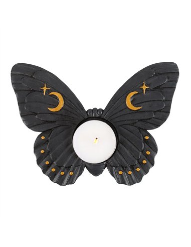 Black Moth Tealight Candle Holder CH_25124