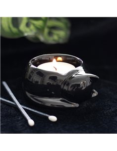 Black Cat Ceramic Tealight Candle Holder CH_25324 2
