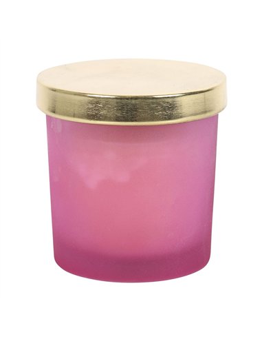 Crown Chakra Blackberry Crystal Chip Candle CK_28923