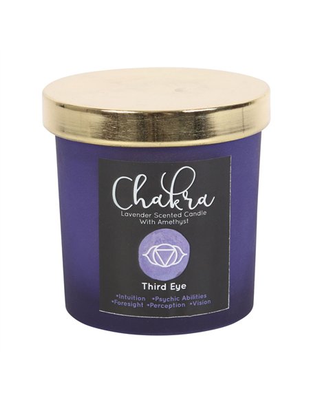 Third Eye Chakra Lavender Crystal Chip Candle CK_29023 - pic 134817 | FastDaddyshop