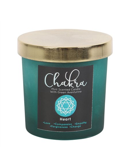 Heart Chakra Mint Crystal Chip Candle CK_29223 - pic 134821 | FastDaddyshop