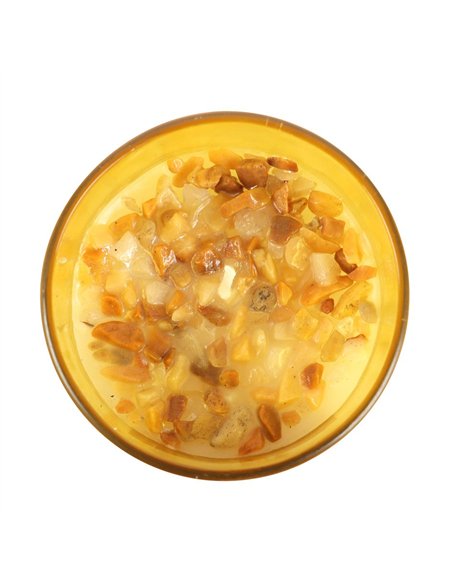 Solar Plexus Chakra Lemon Crystal Chip Candle CK_29323 - pic 134826 | FastDaddyshop