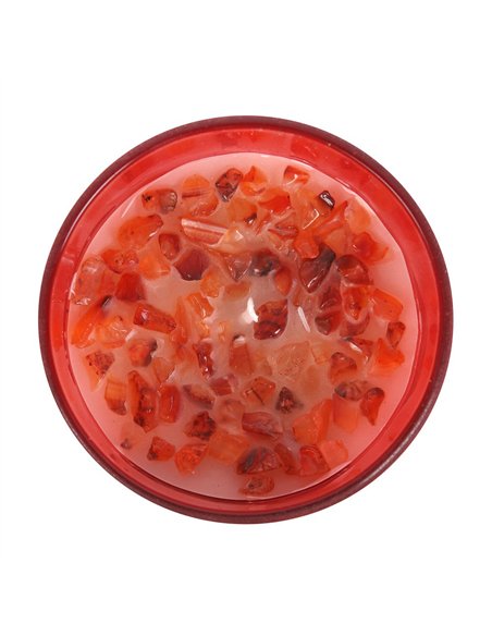 Root Chakra Strawberry Crystal Chip Candle CK_29423 - pic 134830 | FastDaddyshop