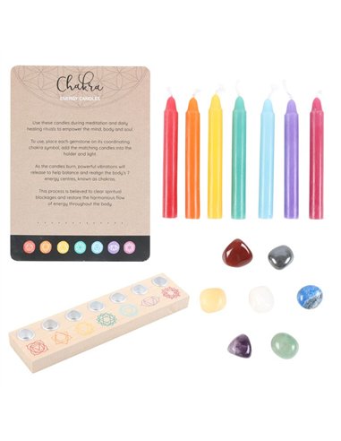 Chakra Energy Candle and Crystal Gift Set CK_87024