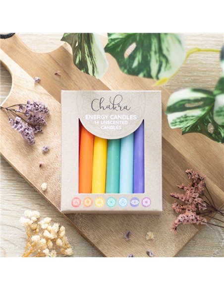 Pack of 14 Unscented Chakra Energy Candles CK_87124 - pic 134847 | FastDaddyshop