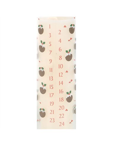Christmas Pudding Scented Advent Tube Candle CP_62524