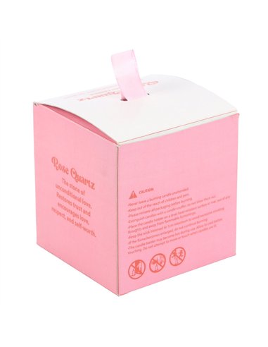 The Sun Rose Quartz Crystal Chip Candle CS_27024