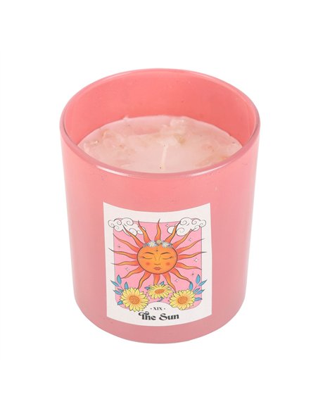 The Sun Rose Quartz Crystal Chip Candle CS_27024 - pic 134861 | FastDaddyshop