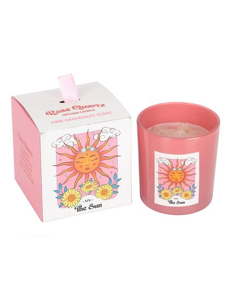 The Sun Rose Quartz Crystal Chip Candle CS_27024 - pic 134862 | FastDaddyshop