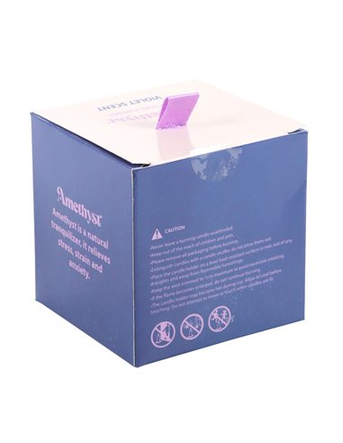The Moon Amethyst Crystal Chip Candle CS_27124