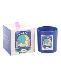 The Moon Amethyst Crystal Chip Candle CS_27124
