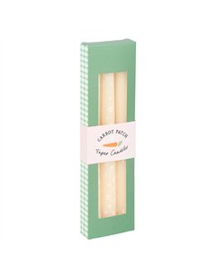 Set of 3 Carrot Patch Daisy Taper Candles CT_37925