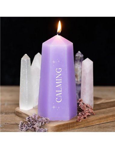 Calming Crystal Candle with Rough Amethyst CW_91924