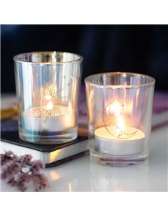 Iridescent Sun and Moon Votive Candle Holders ER_45525 2