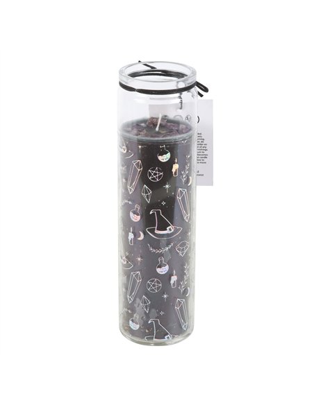 Crystal Witch Jasmine Tube Candle with Amethyst Chips CW_91824 - pic 134911 | FastDaddyshop