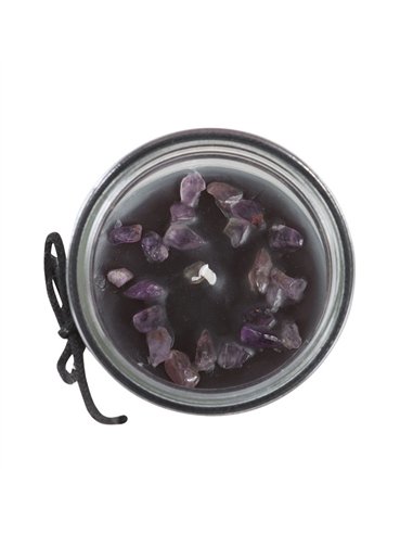 Crystal Witch Jasmine Tube Candle with Amethyst Chips CW_91824