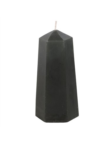 Protection Crystal Candle with Rough Black Obsidian CW_92224